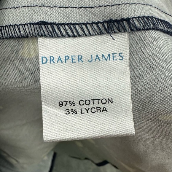 Draper James Navy Lemon Floral Ruffle Hem Fit Flare Dress Size 8 - Picture 6 of 9